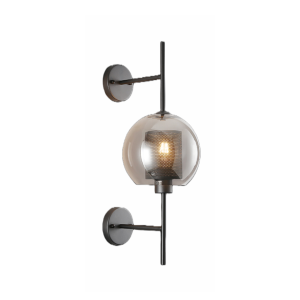 New York 20cm Ball Wall Light Smoke