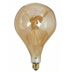4W LED Large Pear Amber Filament Bulb E27 Dimmable WW HX-PS165-4W/AB