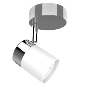 Matt White Polished Chrome Spotlight S170/1 CHROME/WH