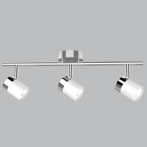 Matt White Polished Chrome Spotlight S170/3 CHR/WH
