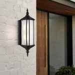 Metal and Aluminium with Patterned Frosted Glass Wall Light