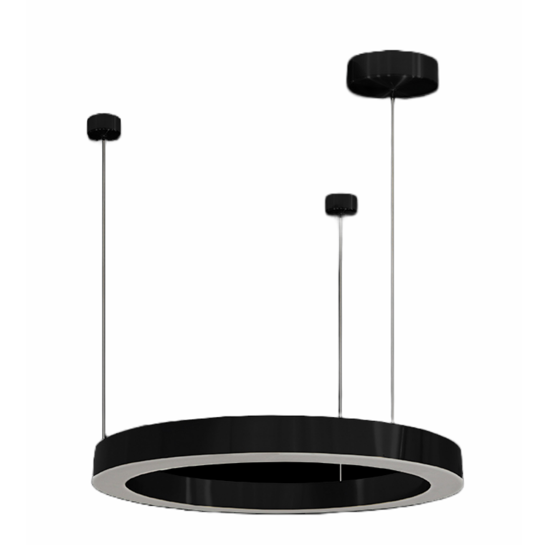 LED SMD 80cm Black Halo Pendant
