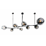 8xE27 Molecule Horizontal Pendant Black