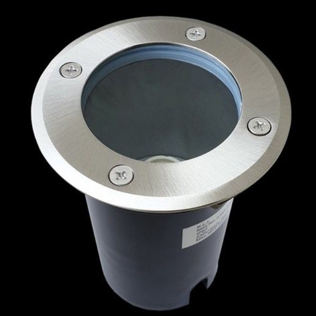 1xGU10 Ground Light S/Steel