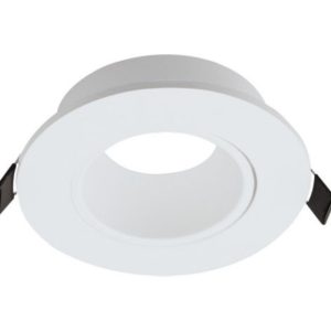 Round Recessed Polycarbonate with Antiglare Ring,