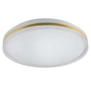 Metal Ceiling Fitting with Clear PMMA and Gold Rim