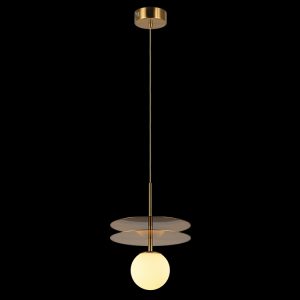 7W LED Single Golden Disc Pendant