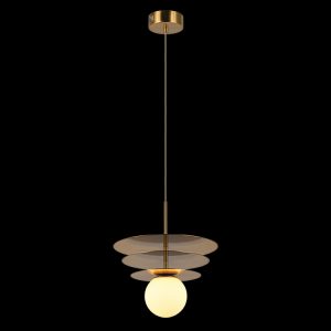 7W LED Trio Golden Disc Pendant