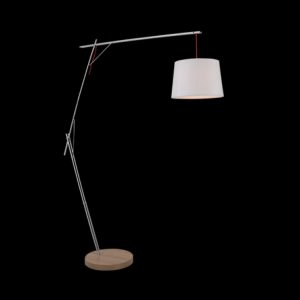 E27 Cantilever Floor Lamp with Foot Switch White Shade
