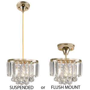 2 in 1 Pendant and Ceiling Light