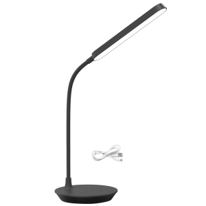 Rechargeable LED Table Lamp with Flexible Arm, Touch Control and Type C USB Cable