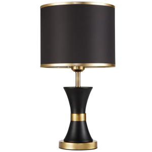Metal Table Lamp with Black Shade