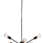 12 Light Small Supernova Pendant, Black
