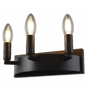 3 x E14 Ranch Iron Wall Light