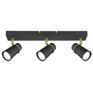 Black Spotlight with Antique Trim and Tapered Head