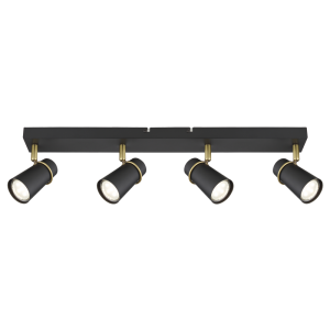 Black Spotlight with Antique Trim and Tapered Head