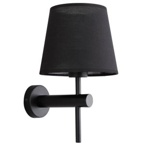 Metal Wall Bracket with Black Fabric Shade