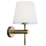 Metal Wall Bracket with White Fabric Shade