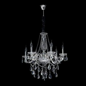 E14 6 Arm Crystal Chandelier