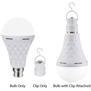 A80 LED Emergency Rechargeable Bulb, With Clip and Switch