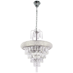 Polished Chrome Chandelier with Crystals