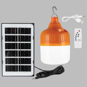 5W Emergency Bulb with Aluminium Hook, Solar Panel, Remote Control