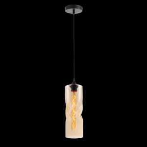 Amber Twisted Glass Pendant