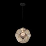 E27 Gold Stainless Steel Round Mesh Pendant