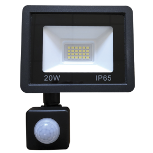 20W Die Cast Aluminium with Tempered Glass Lens and PIR Sensor