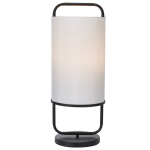 Metal Table Lamp with White Shade