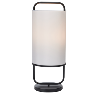 Metal Table Lamp with White Shade