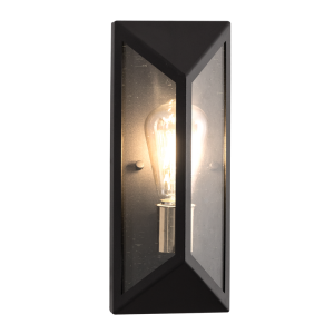 Metal and Clear Speckled Glass