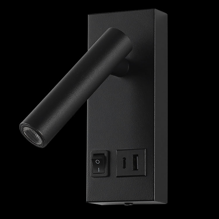 2W LED Reading Light with USB & USB-C Port