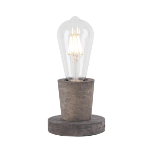 Metal and Dark Wood Table Lamp