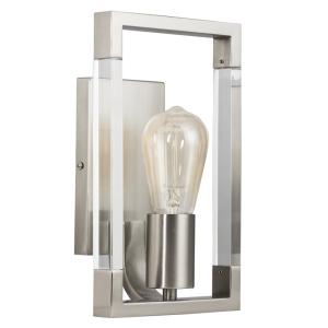 Satin Chrome and Acrylic Wall Bracket