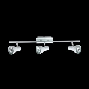 Three Adjustable Spot Lights on a Bar