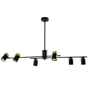 Metal Chandelier with Moveable Arms and Heads