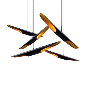 Aluminium Powder Coated Black Tube Pendant