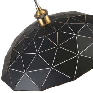 Geometric Black Triangular Shapes Pendant