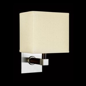 Wood Arm with Fabric Shade Wall and Reading Light