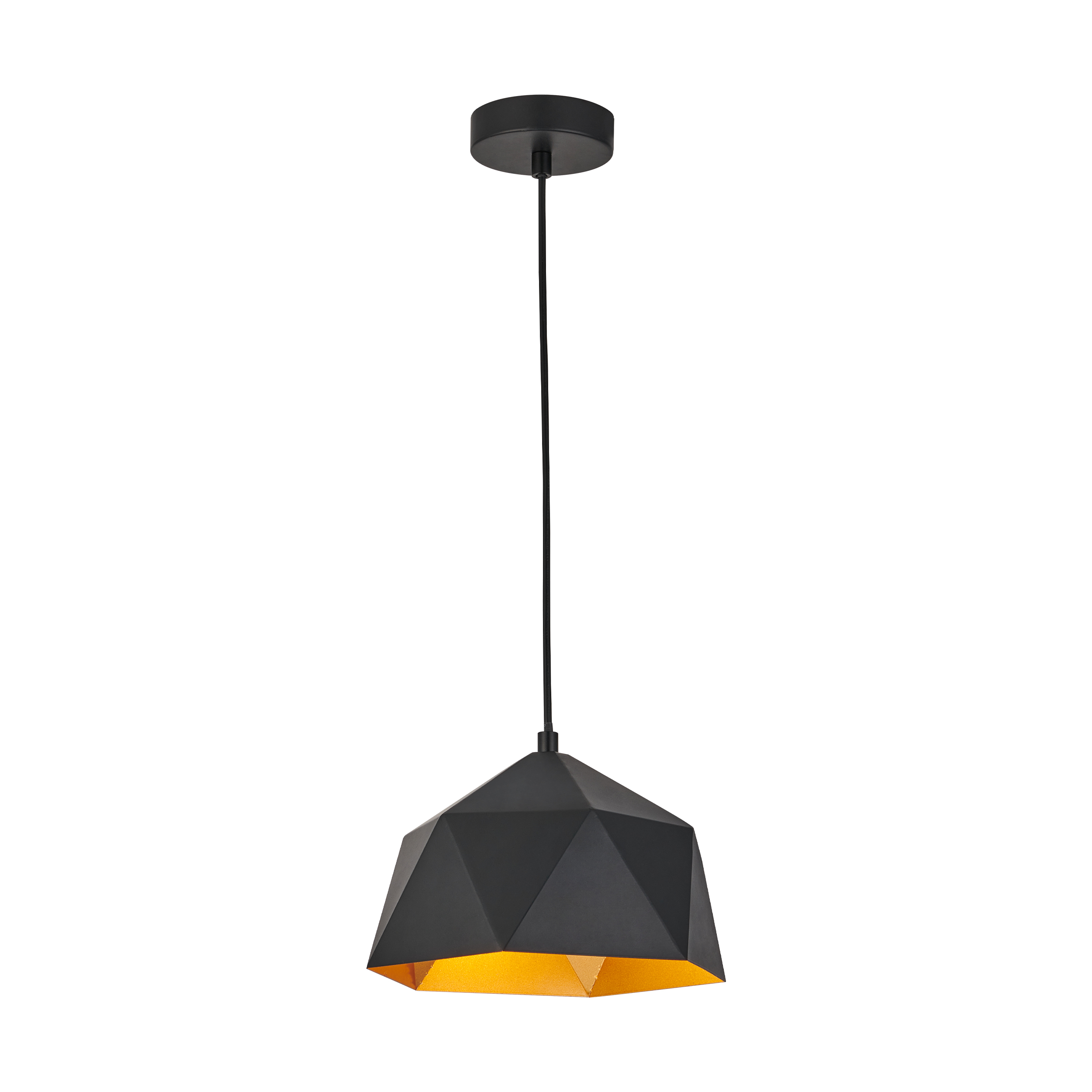 Iron Powder Coated Geometric Pendant