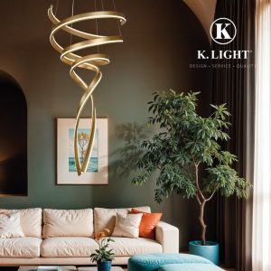 LED Gold Swan Pendant