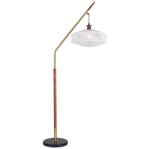 Metal, Wood Finish Standing Lamp