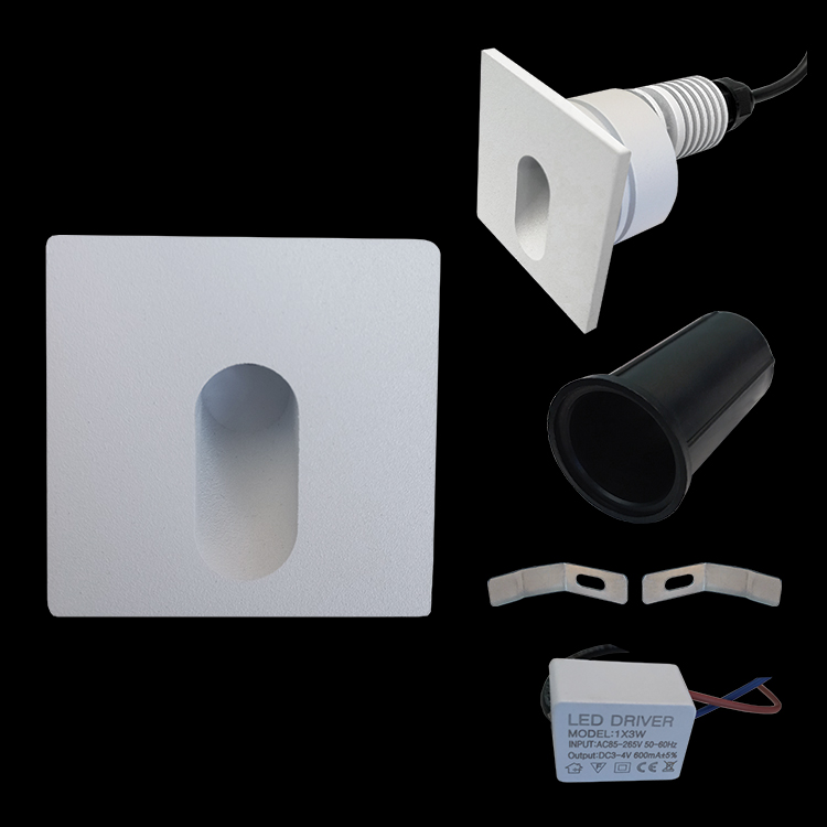 LED SMD Square Recessed Step Light