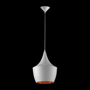 Crown Metal Pendant, White & Gold