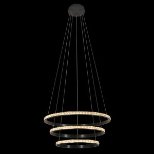 LED Trio Crystal Ring Pendant