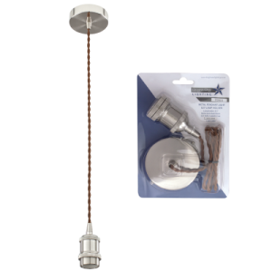 Satin Chrome Cord Pendant Blister Pack
