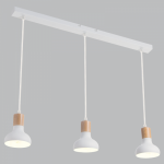 Metal with Wood Finish Pendant