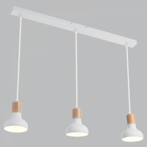 Metal with Wood Finish Pendant