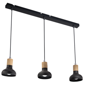 Metal with Wood Finish Pendants